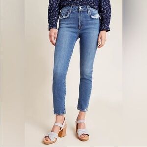 Agolde Toni Slim Straight High Rise Distressed Jeans, Size 25